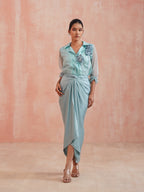 Ice Blue Lily Top