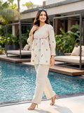 Smock Symphony White Embroidered Set