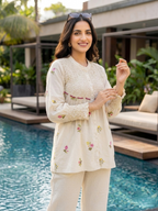 Smock Symphony White Embroidered Set