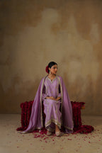 Mehekti Purple Dori Work Mul Chanderi Set