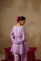 Mehekti Purple Mul Chanderi Tissue Set