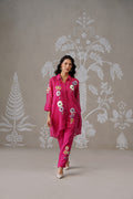 Meherban Deep Pink Mul Chanderi Light Applique Work Co-ord Set