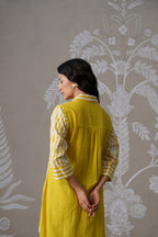 Meherban Yellow Thread Work Cotton Set
