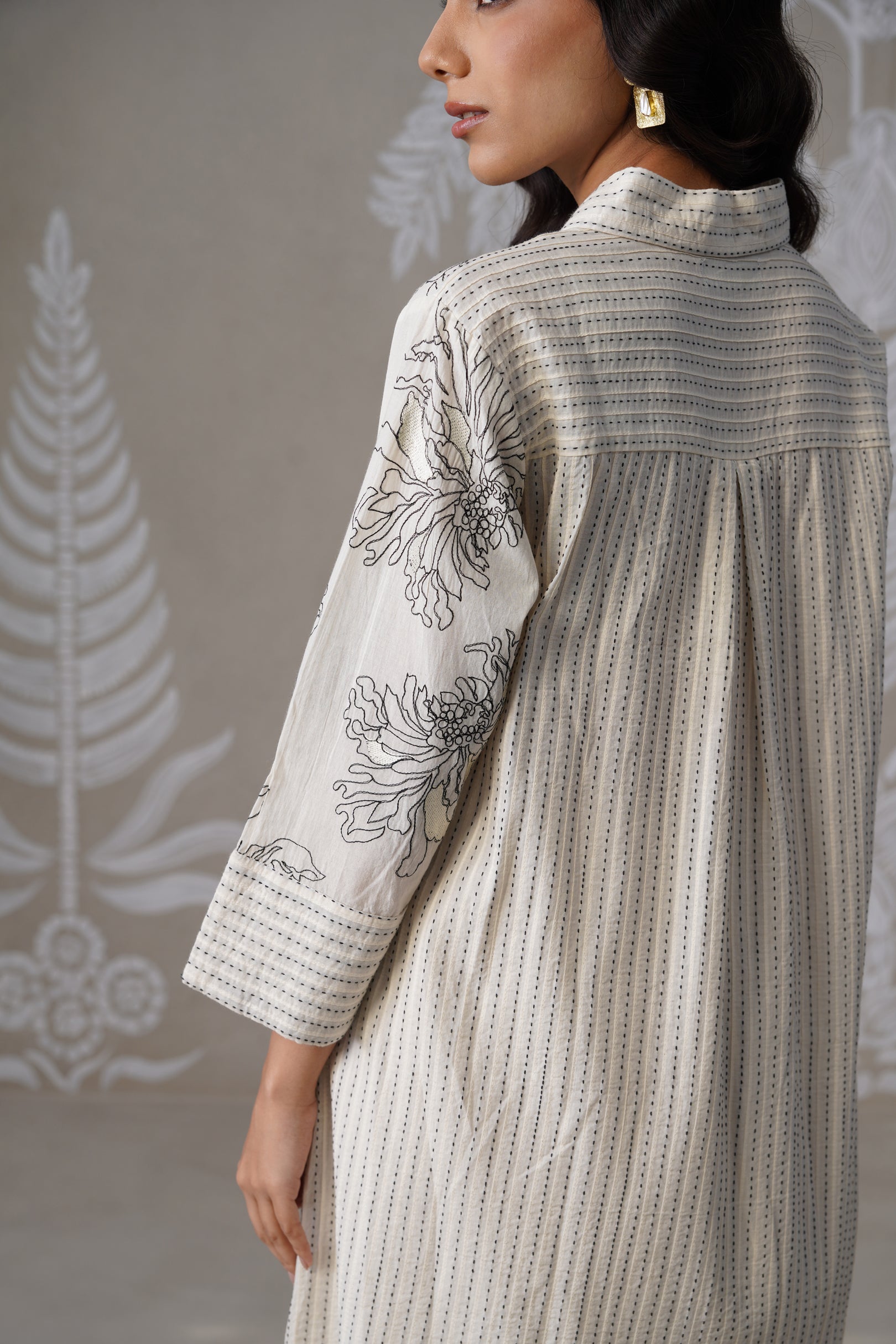 Meherban Black and White Cotton Set