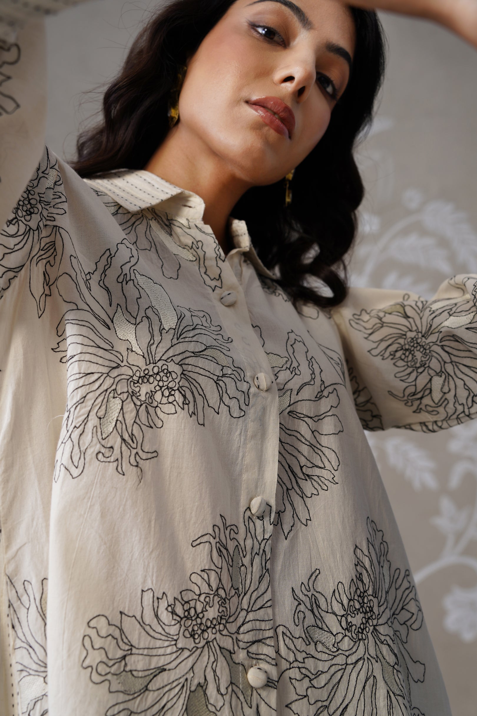 Meherban Black and White Cotton Set