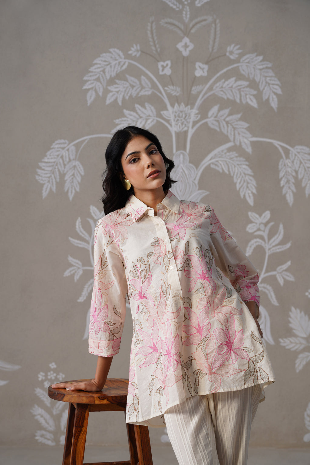 Meherban Floral Shadow Work Cotton Set