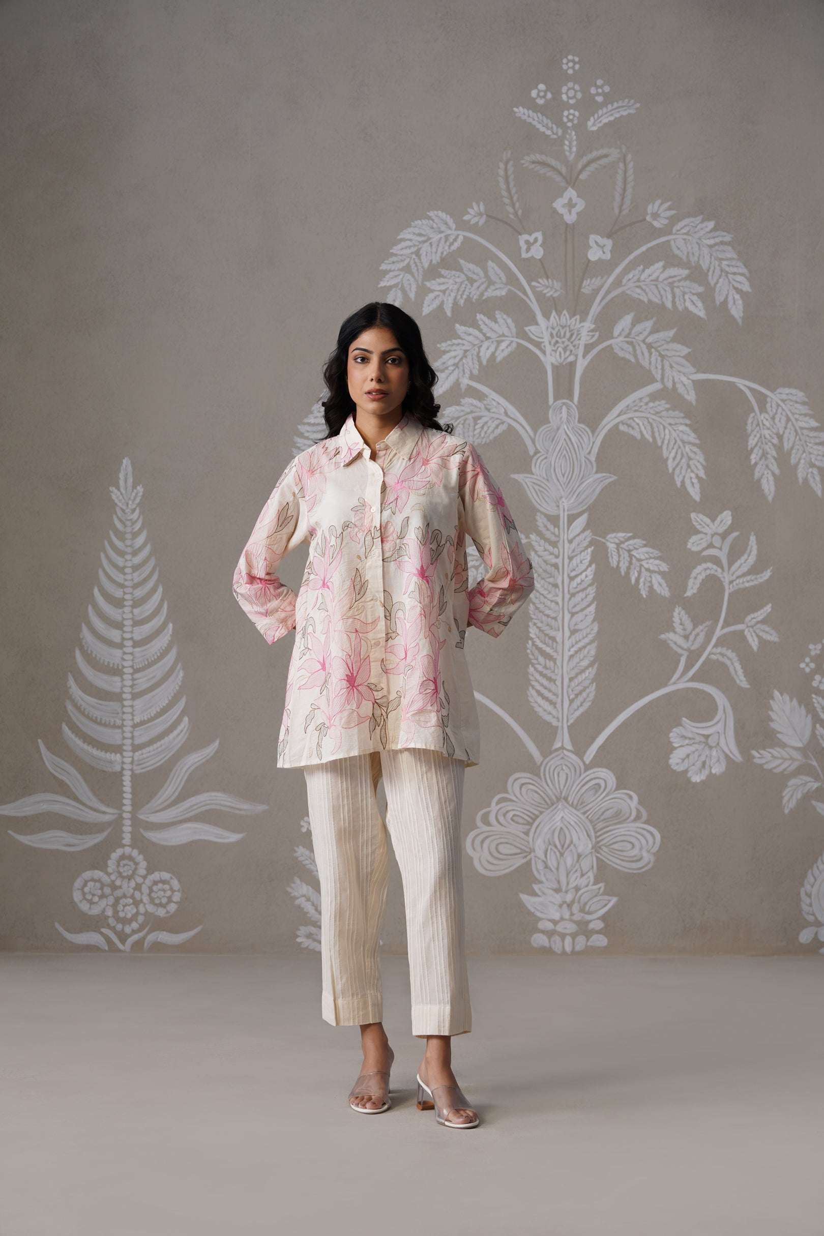 Meherban Floral Shadow Work Cotton Set