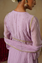 Mehekti Purple Mul Chanderi Sharara Set