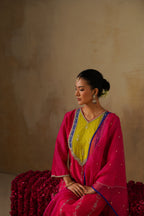 Mehekti Pink Chanderi Kurta Set