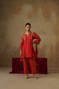 Mehekti Rust Mul Chanderi Tissue Set